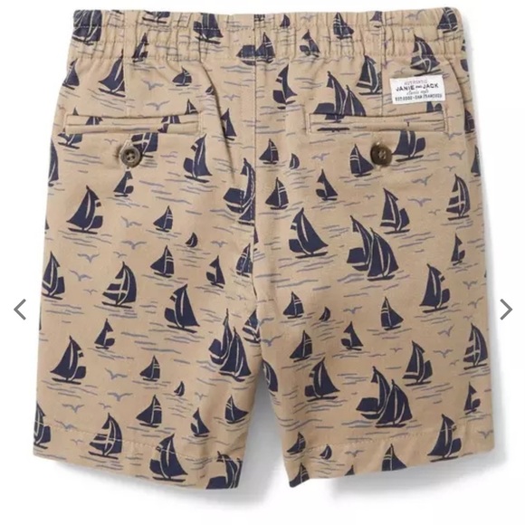 NEW Janie and Jack Boys Sailboat Print Twill Short - Picture 2 of 4